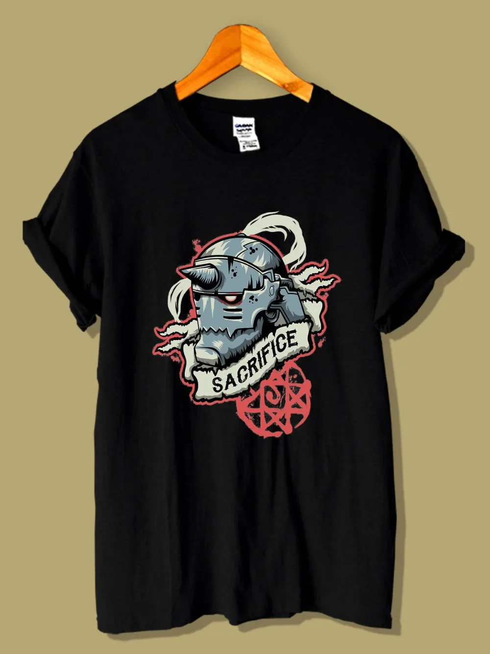 

Newest 2020 T Shirt Men O Neck Cotton T-Shirt Full Metal Alchemist Alphonse Elric New Street Wear Printing Shirt