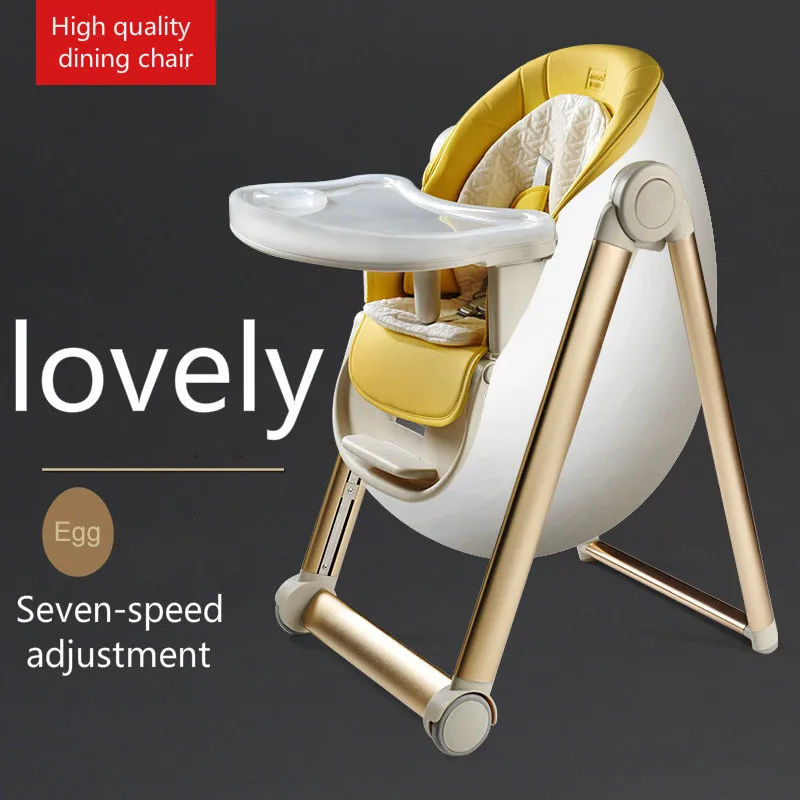 2020Pyramid-shaped baby dining chair children eating seat multi-function folding portable baby table stool learning chair