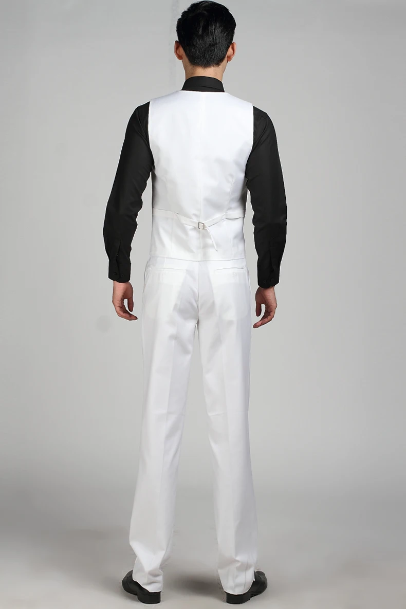 (Пиджак + брюки) мужской смокинг цвета слоновой кости Деловые костюмы тонкие