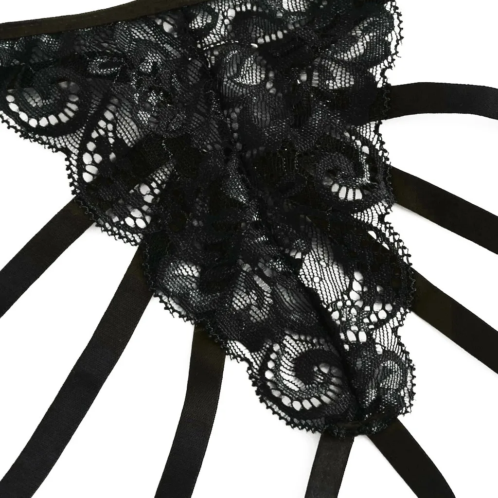 Exotic Underwear Set for Women Sex Lingerie Set Perspective Lace Halter — free download