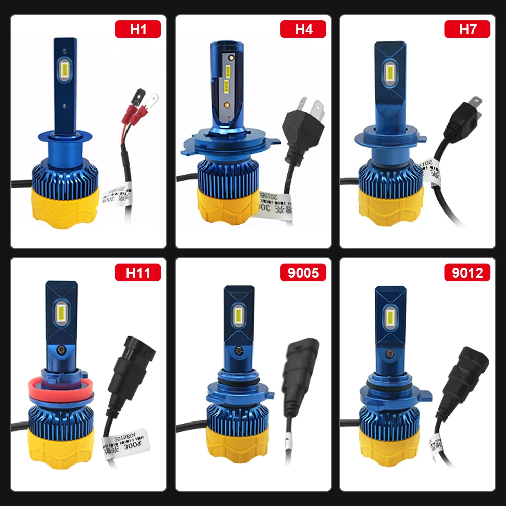 

EURS H7 H11 H1 9005 HB3 9006 CSP Car LED Headlight Bulbs H4 Hi-Lo Beam 55W 9000LM 6000K Auto Headlamp K5 Led Car Light 12V 24V