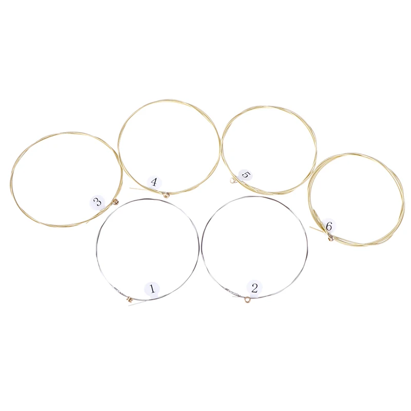 

Hot 1 Set 6 Pcs Practice Nickel Plated Steel Guitar String Acoustic Guitar With Original Retail Bag