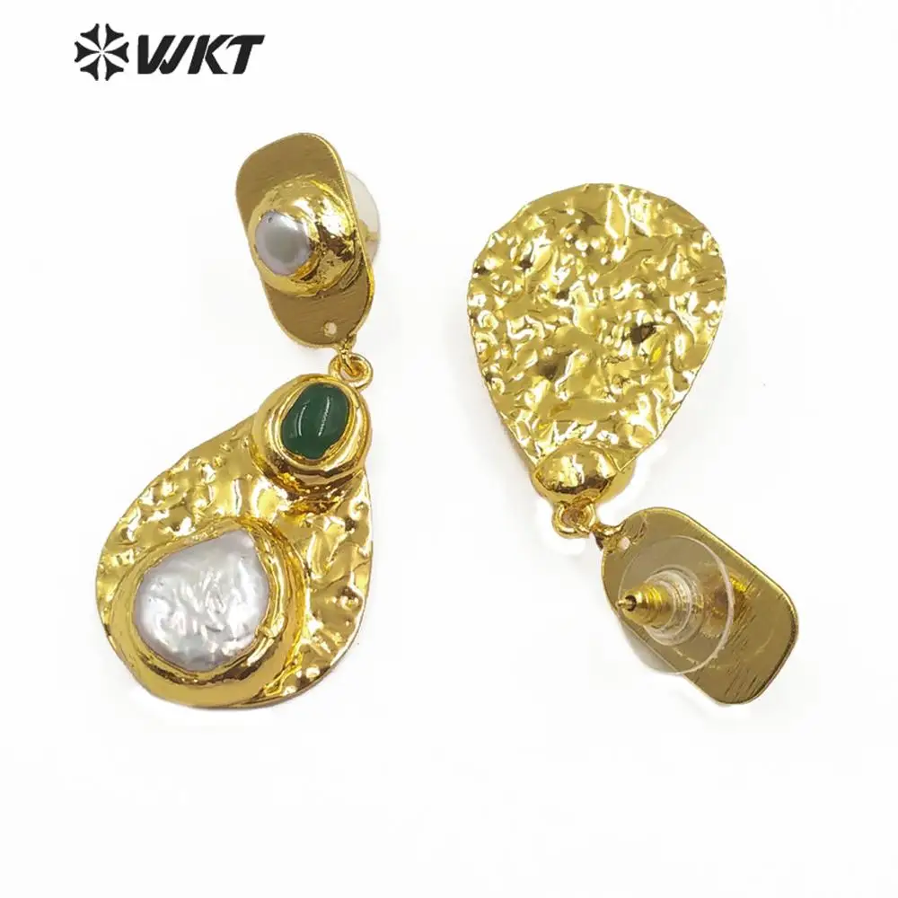 WT MPE014 роскошные женские серьги в виде капли воды из пресноводного жемчуга с
