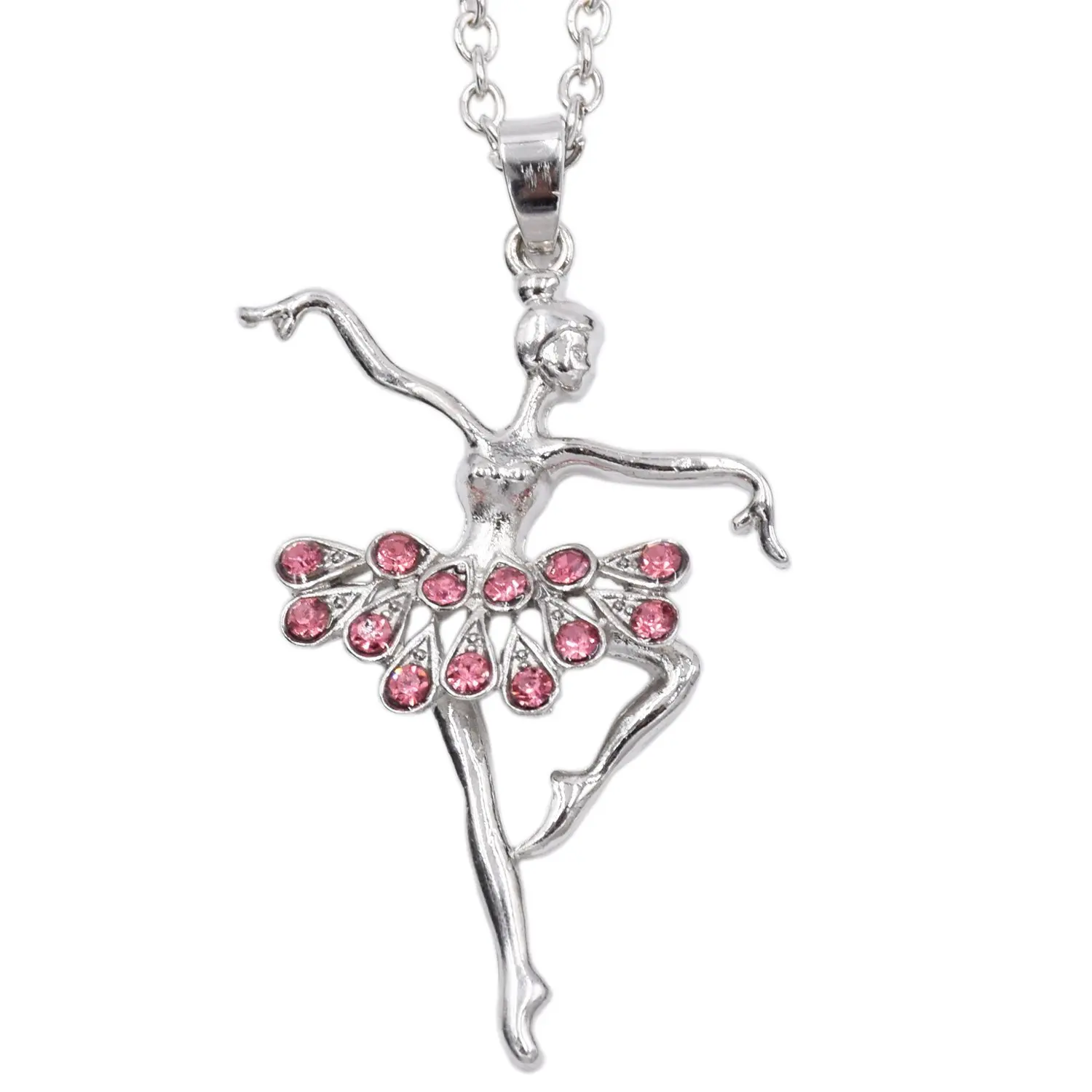 Ожерелье с подвеской в виде балерины инкрустированным Цирконом Женское Длинная