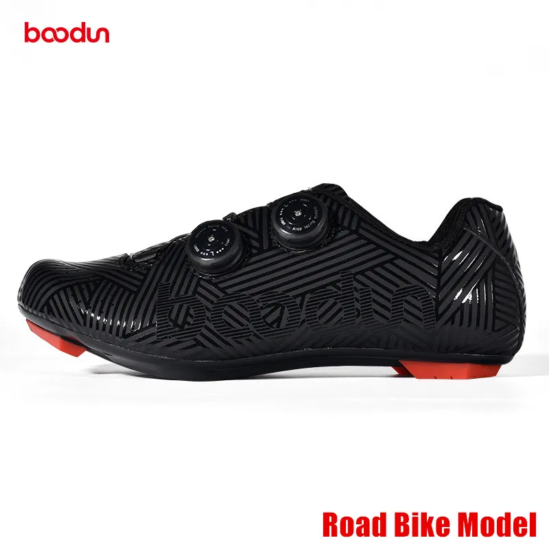 BOODUN Men's Cycling Shoes Road Mountain Bike Shoes with Doublue Rotating Buckle Antislip Nylon Sole Bicycle MTB Racing Shoes