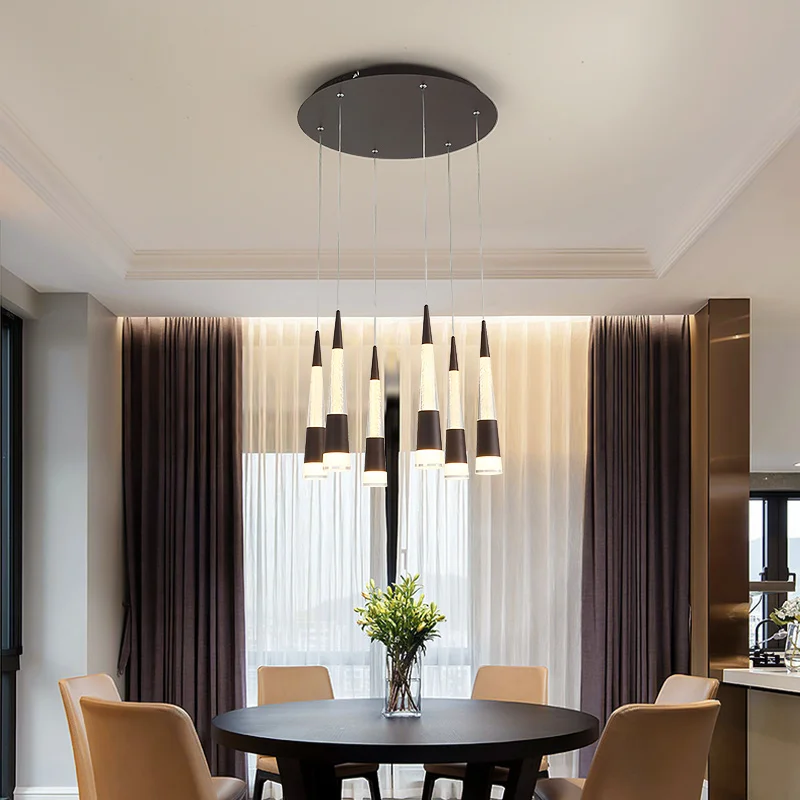 

Modern Long tube Crystal Led Pendant Chandelier Lights Dining Room Led Chandelier Lighting Stair Lobby Led Hanging Lamp Fixutres
