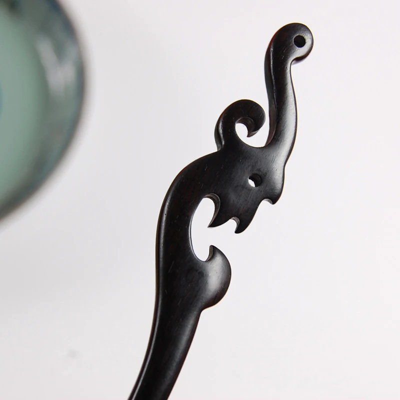 Простые деревянные вилки для волос в древнем китайском стиле черные сандаловые