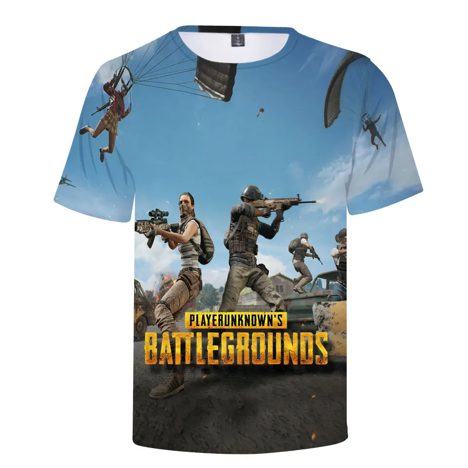 

PUBG 3D T-shirt Men women New Fashion Player unknown Battlegrounds Men's t shirt PUBG 3D Print Plus Size top