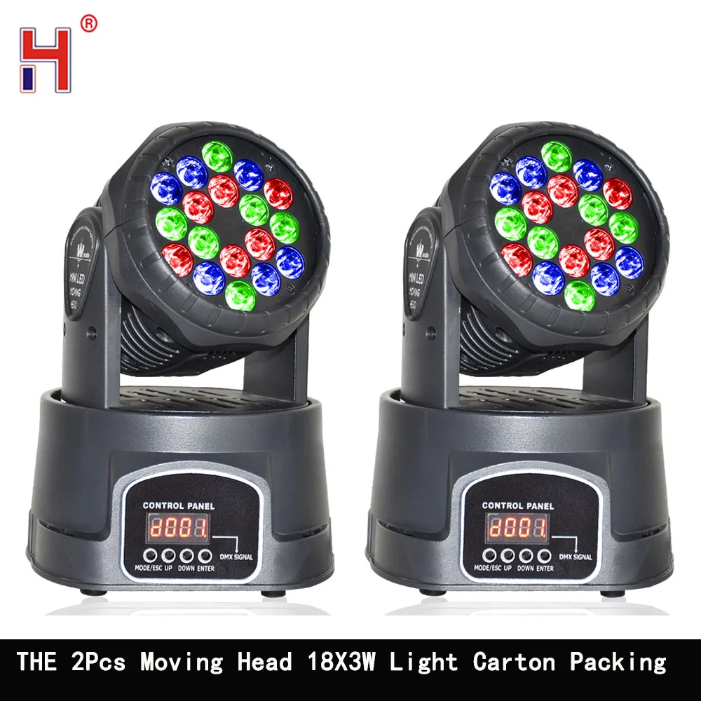 

Flight Case With Mini Moving Head Light RGBW 18X3W DMX Mobile Wash Effect DJ Spotlight For Disco Events Wedding Party Show Bar