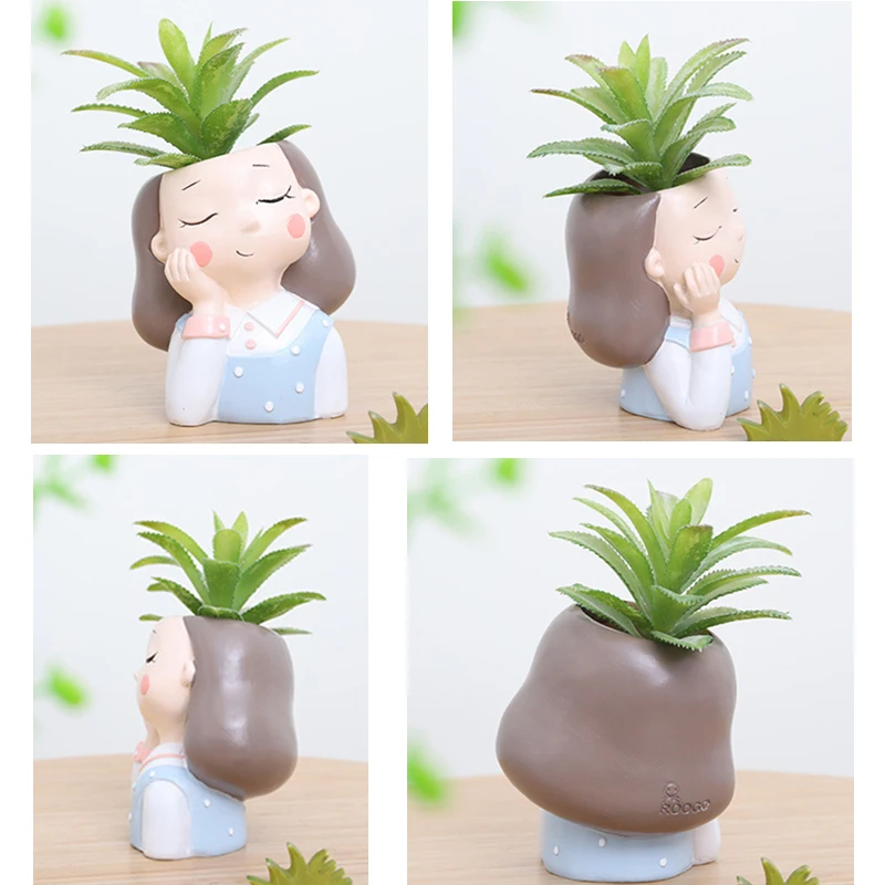 1 шт. цветочный горшок креативный мультяшный Настольный с растениями в горшках