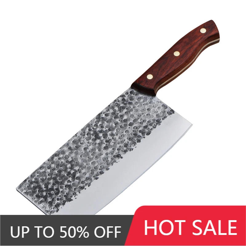 

Ковка из высокоуглеродистой стали, домашний шеф-повар ручной работы, специальный нож для нарезки, острый нож для резки мяса, не шлифовальный...