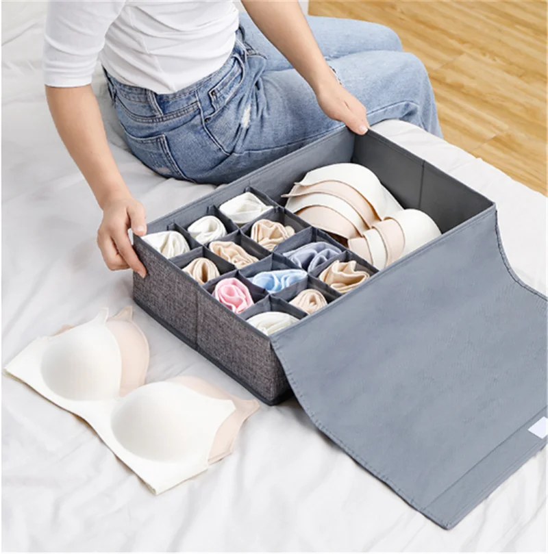 Складная коробка 2 в 1 для хранения нижнего белья бюстгальтеров носков грубое