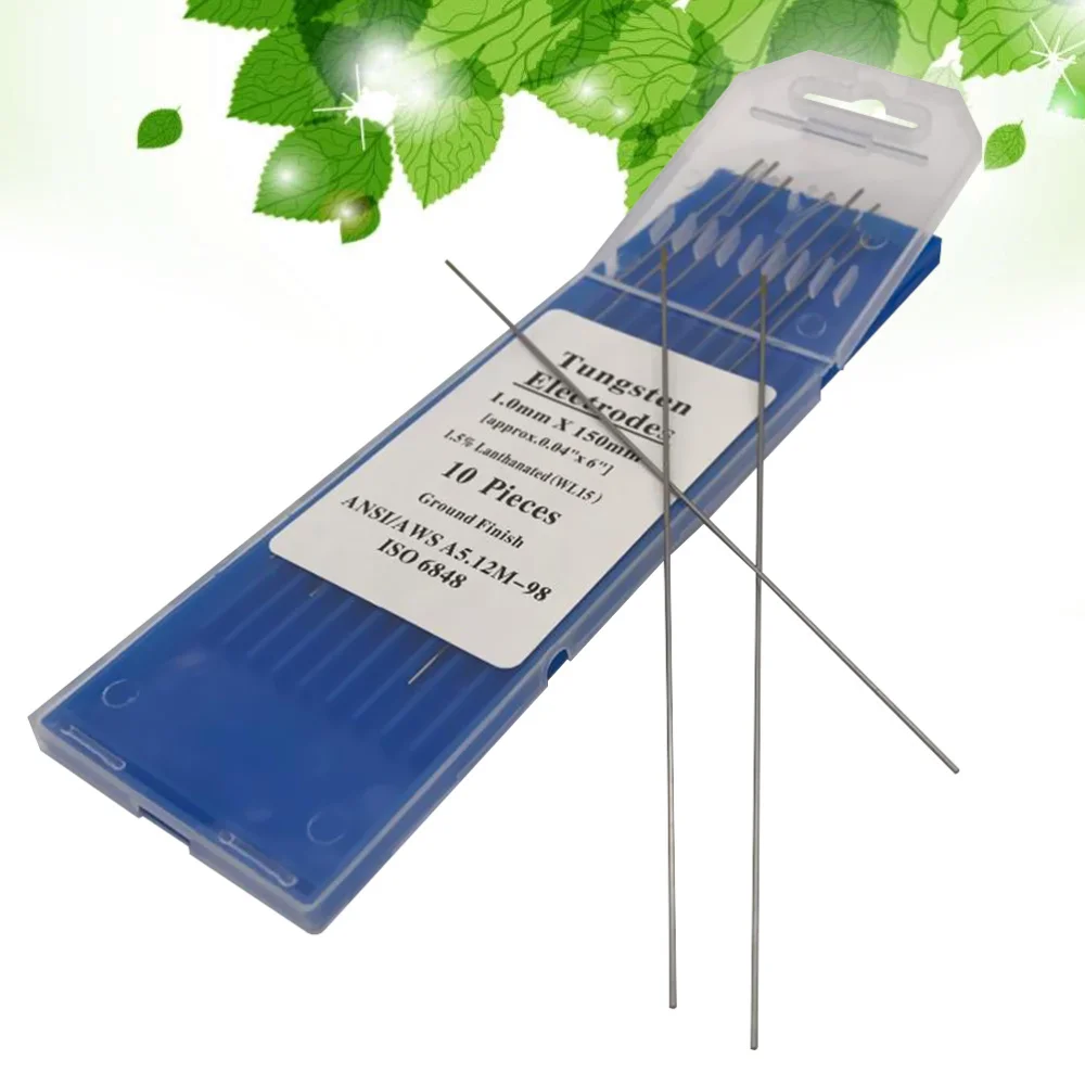 

10pcs/1 Bag TIG Welding Tungsten Electrodes 2% Lanthanated WL20 Tungsten Electrode Welding Rods (1.0MM x150MM)