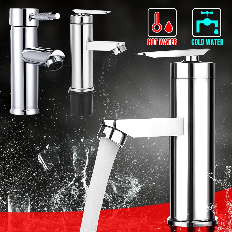 Смеситель раковины Xueqin для ванной комнаты с одной ручкой смеситель горячей и