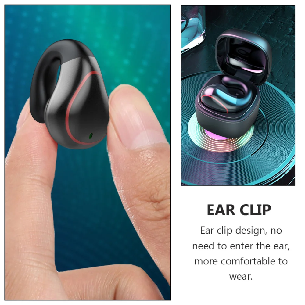 

1 Set of Bone Conduction Single Earphone Wireless Waterproof Headset (Black)