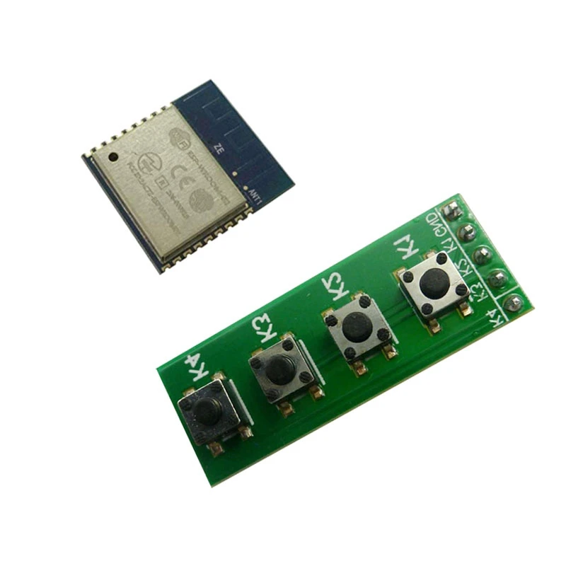 2 Pcs Electronic Accessories: 1 Keypad 4 Button Key Module Switch &amp Esp-Wroom-02 Esp8266 Remote Serial Port Wifi Wirel | Электроника