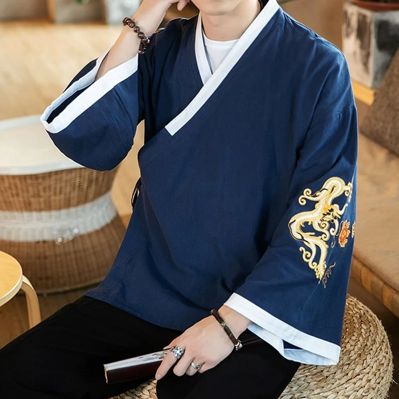 Онлайн Китайский магазин Hanfu Мужская традиционная китайская одежда хлопковая