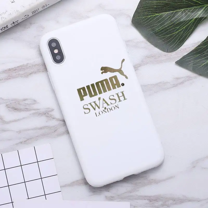 

Sports Brand Puma Phone Cases For IPhone 12 Pro Max 6 6s 7 8 Plus XS XR 12mini Se 2020 Iphone 11 Pro Max Colored Candy Case