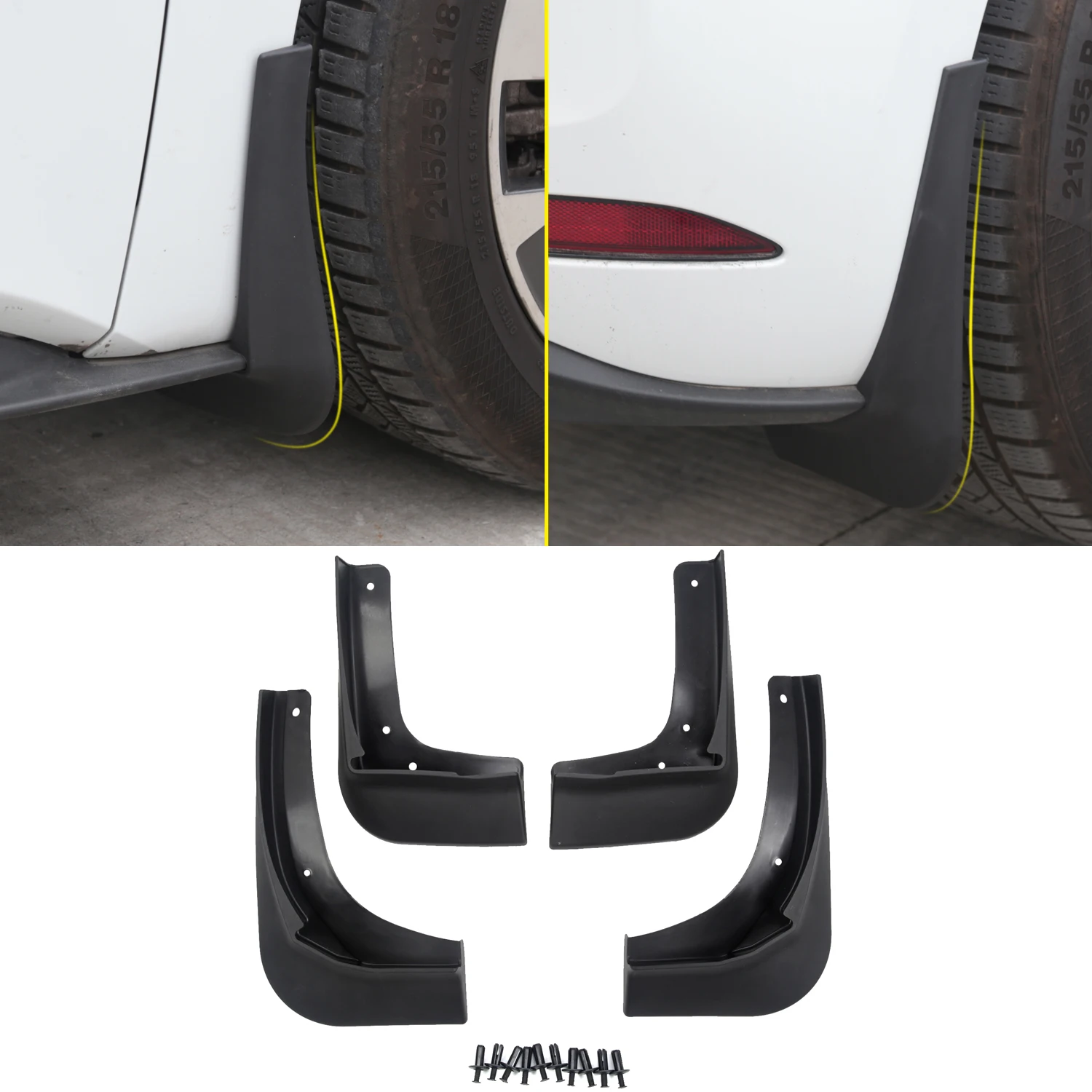 

4x Molded Mud Flaps Mudguards for Volkswagen ID.3 2019 2020 2021 2022 Car Accessories Splash Guards