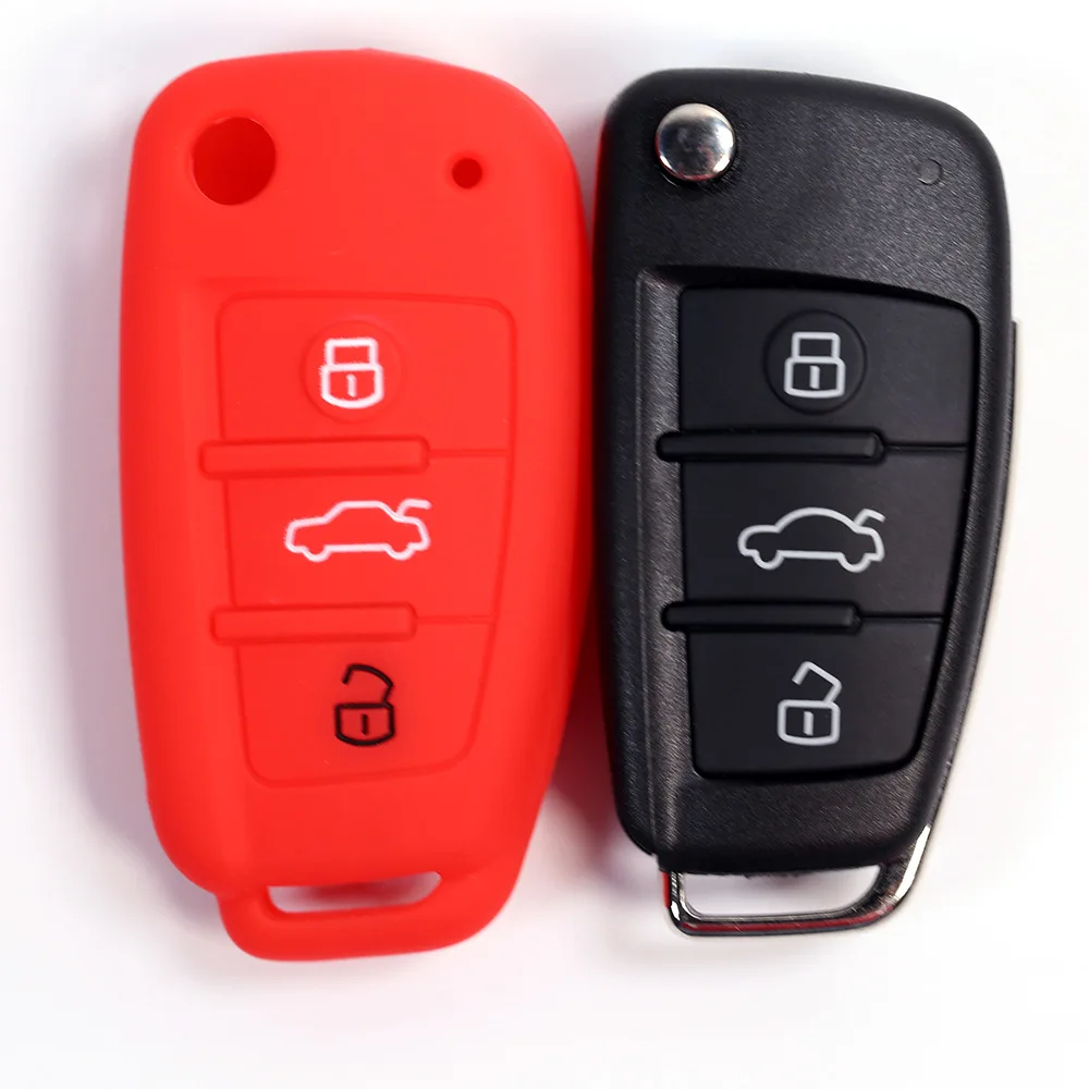 Применимый CHERY складной 3 ключа силиконовый чехол для ключей JAC пульт дистанционного управления мягкий Silcone ключ сумка Противоугонная Автомобильная крышка ключа