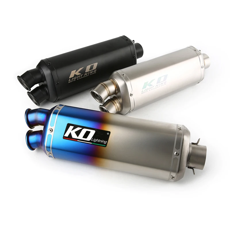 Выхлопной глушитель для мотоцикла с двумя выходами 51 мм 2 съемных глушителя дБ из