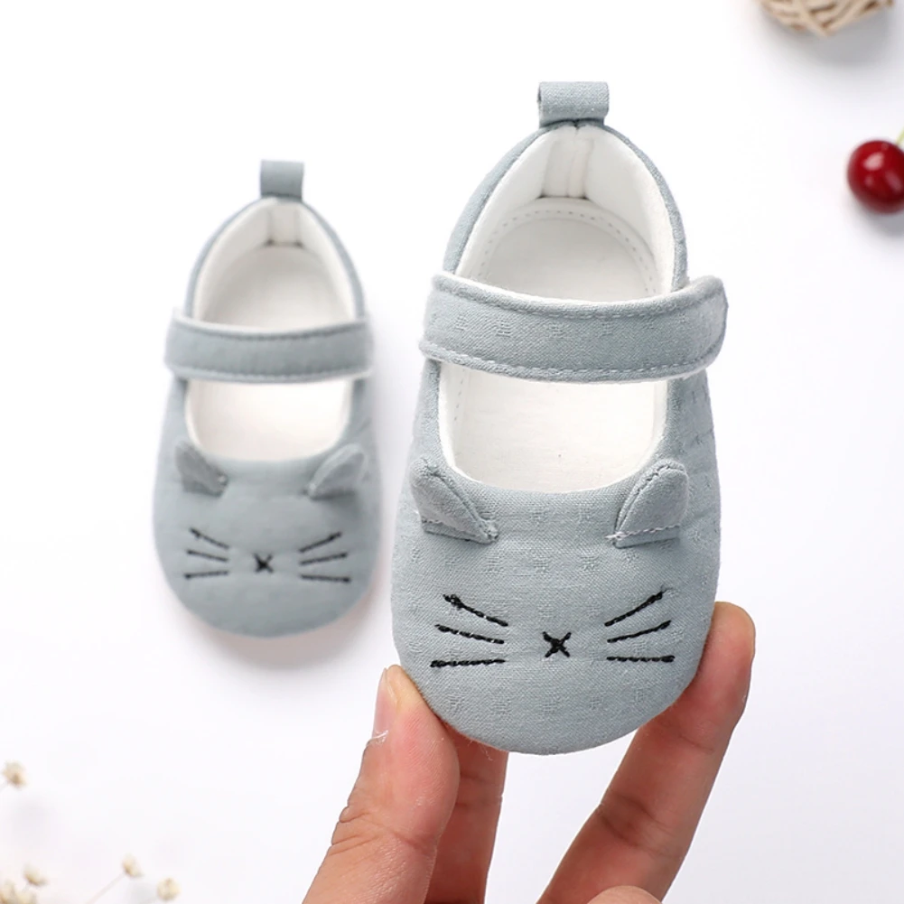 

Милая обувь Weixinbuy с котенком, свадебные туфли для новорожденных принцесс, Нескользящие туфли на мягкой подошве для маленьких девочек 0-18 мес...