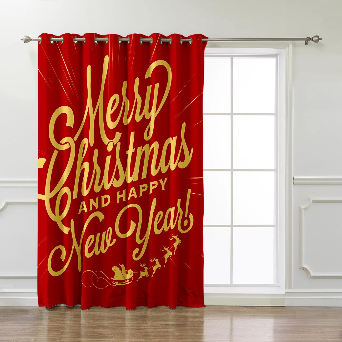 Merry Christmas оконные занавески подзор для ванной комнаты кухонные домашние тканевые