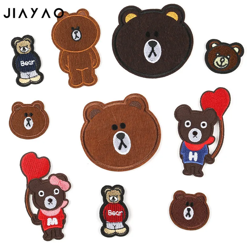 Вышитые патч и яркие с мультяшными вставками заплатка &quotмедведь&quot паста