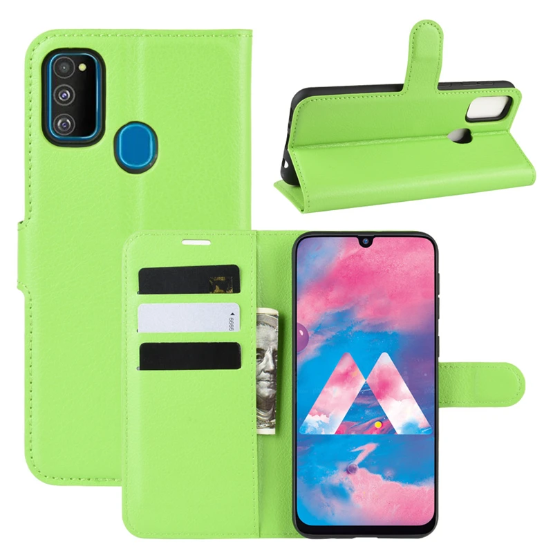 Green Для samsung M30s Чехол Флип Роскошный кошелек ПУ мешки кожаные для телефона для samsung Galaxy M30s M 30S SM-M307F M307 M307F задняя крышка - Цвет: Green