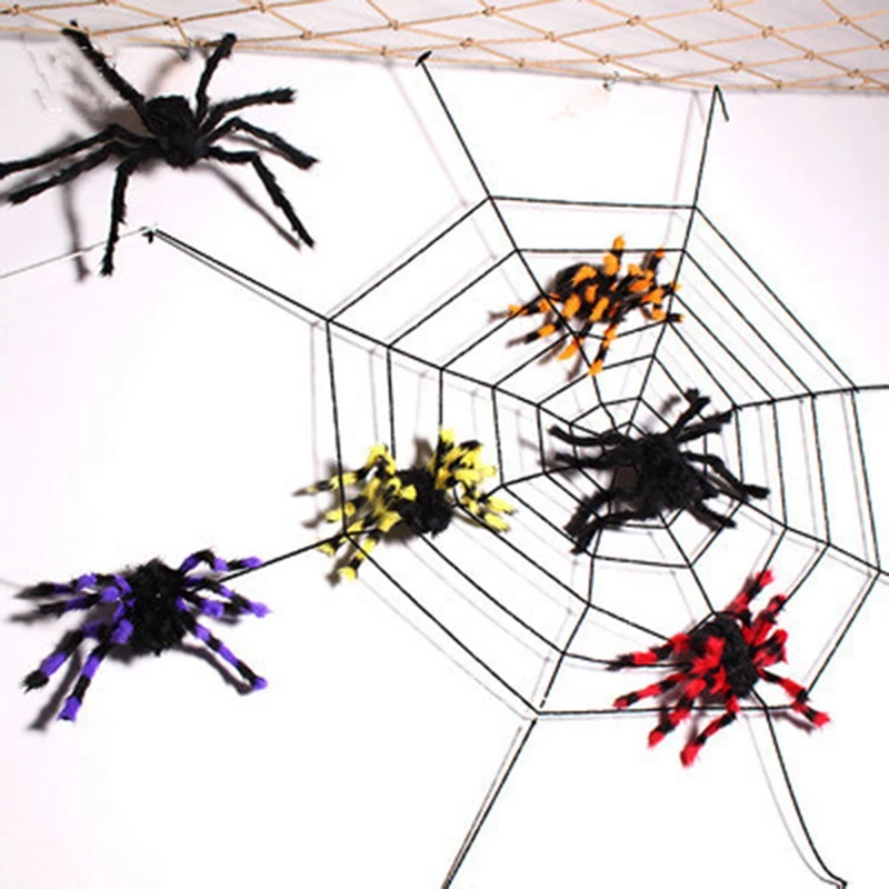 

Halloween Decorations Round Spider Web Halloween Outdoor Yard Decor Black