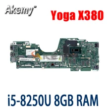 LA-F421P For ThinkPad X380 Yoga laptop motherboard CPU i5 8250U RAM 8GB tested 100% working FRU 02DA004 02DA006 5B20X01166