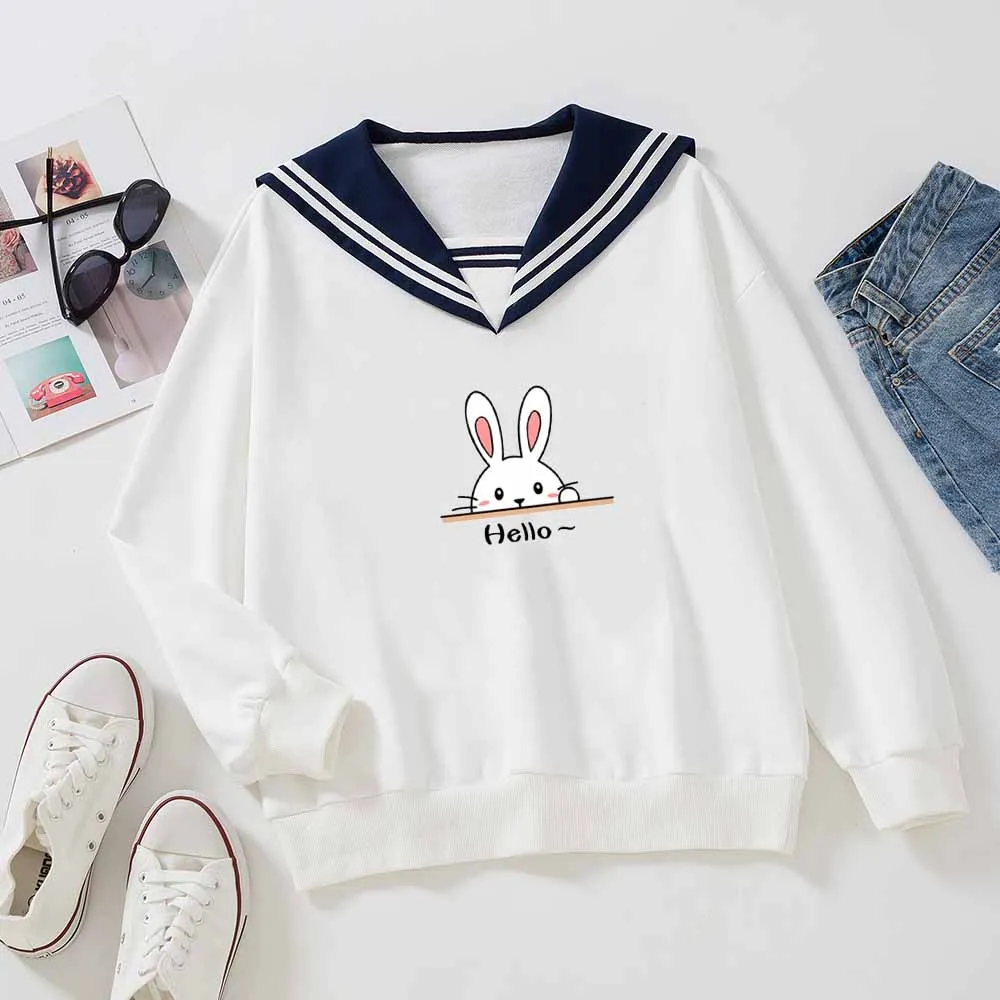 

Женская Эстетическая одежда, топы оверсайз с графическим рисунком для подростков, хлопковый пуловер, свитшот, Милая женская одежда