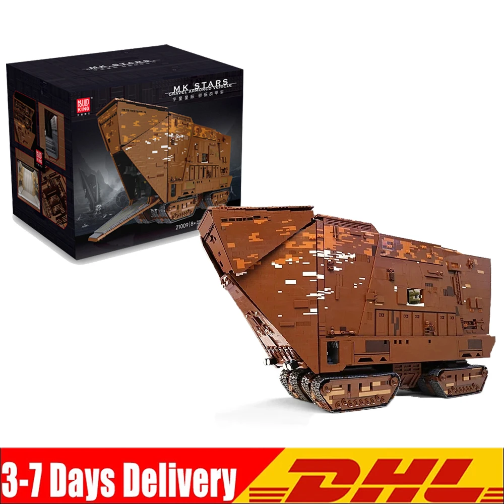 

Игрушки Mould King 21009 Star MOC 13289, модель Cavegod UCS Sandcrawler с мотором, строительные блоки, кирпичи, детские рождественские подарки