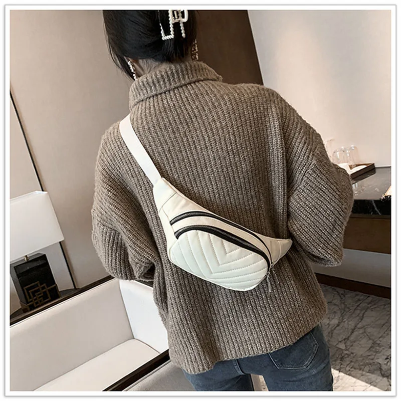 

Bags 2021 New Trendy ladies Bag Waist Bag Women's Embroidery Thread Solid Color large Capacity Chest bag High Quality Totes Bag