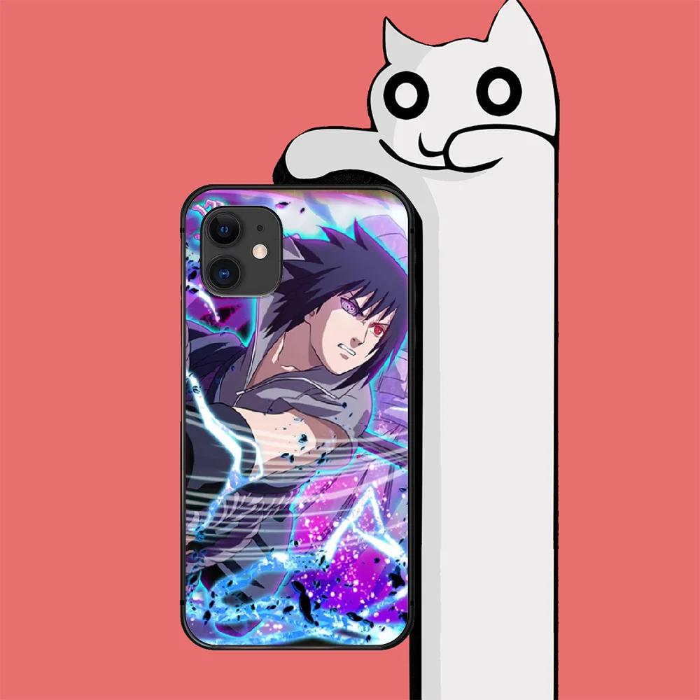

Anime Naruto Uchiha Sasuke Phone Case Cover For Iphone 6 6S 7 8 11 12 Se 2020 X Xs Xr Pro Max Plus Mini Black 3D Funda Hot