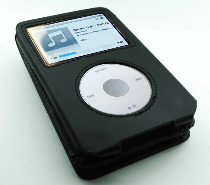Черный флип-чехол из искусственной кожи для Apple iPod Classic 6-го поколения и позже 80 ГБ