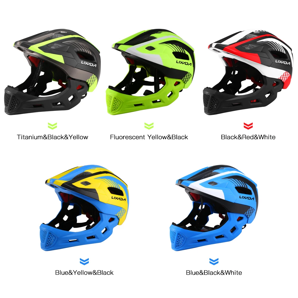 

Lixada Kids Detachable Helmet Full Face Bike Helmet Breathable Ultralight Cycling Sports Safety Helmet For Bicycle Skateboard