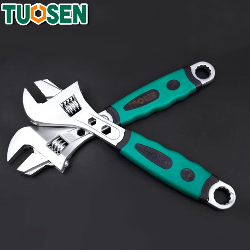 

8 10 12 inch Multifunctional water pipe pliers adjustable wrench large opening pipe dual-use wrench for motorcycle car repair