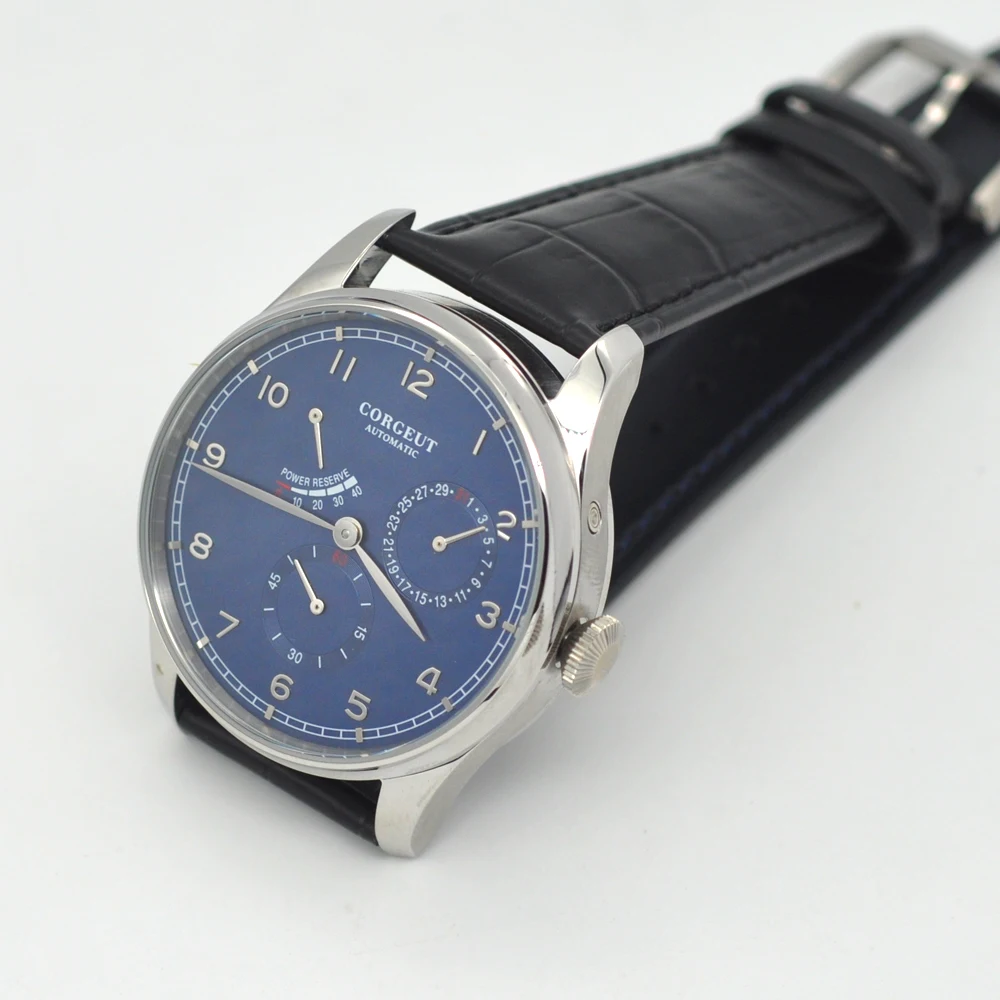 Corgeut 2020 Новые Мужские автоматические механические стальные чехол с синим