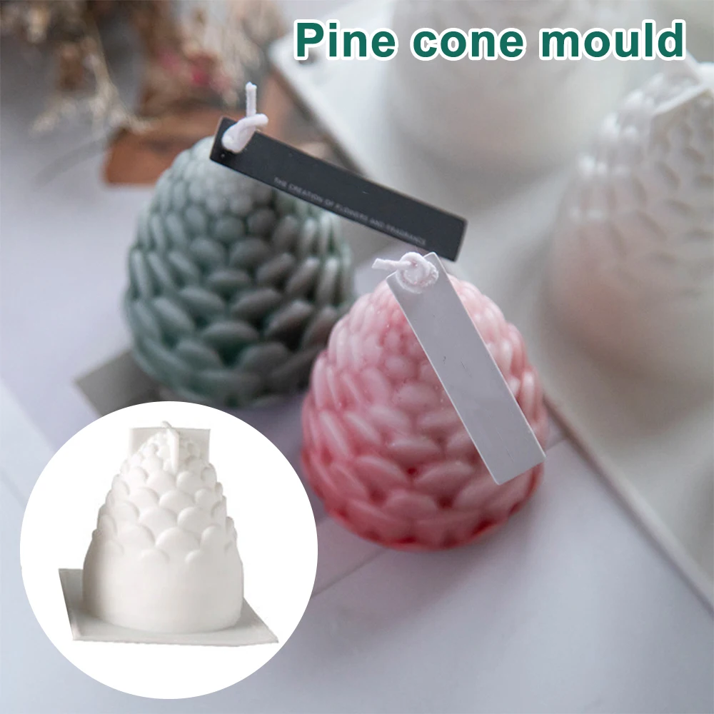 

3D Pine Cone Silicone Mold DIY Handmade Scented Candle Creative Silicone Candle Mold DIY Festival Craft Making Home Decoration