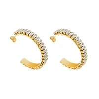 high quality new stylish earring diamond zircon chain design c shaped hoop earring for women geometric earring trendy jewelry