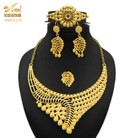 african jewelry dubai woman set gold plated wedding bridal necklace and earring bracelets indian set jewellery ethiopian gift