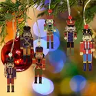 9 шт. деревянный гайковёр, солдат, украшения для рождественской елки, подвесной кулон, гайковёр, марионетка, рождественские деревянные украшения, новый год 2022