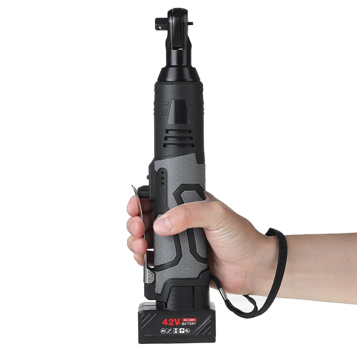 Doersupp 100N.m Cordless Electric Wrench 42V Ratchet Repair Tool Rechargeable Right Angle w/2 Battery Charger Kit | Инструменты