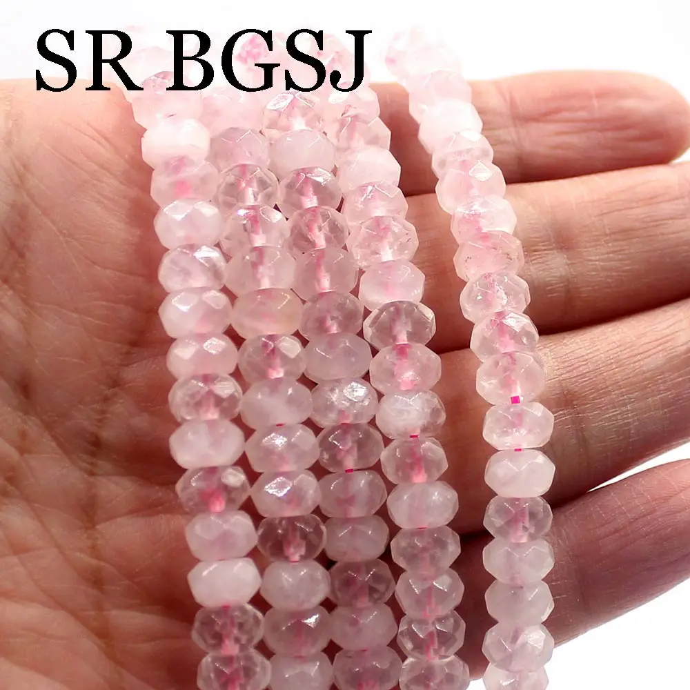 Бесплатная доставка 5x8 мм граненая форма Рондель с натуральными драгоценными