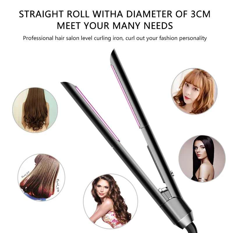 Профессиональный Выпрямитель для волос щипцы завивки с турмалиновым