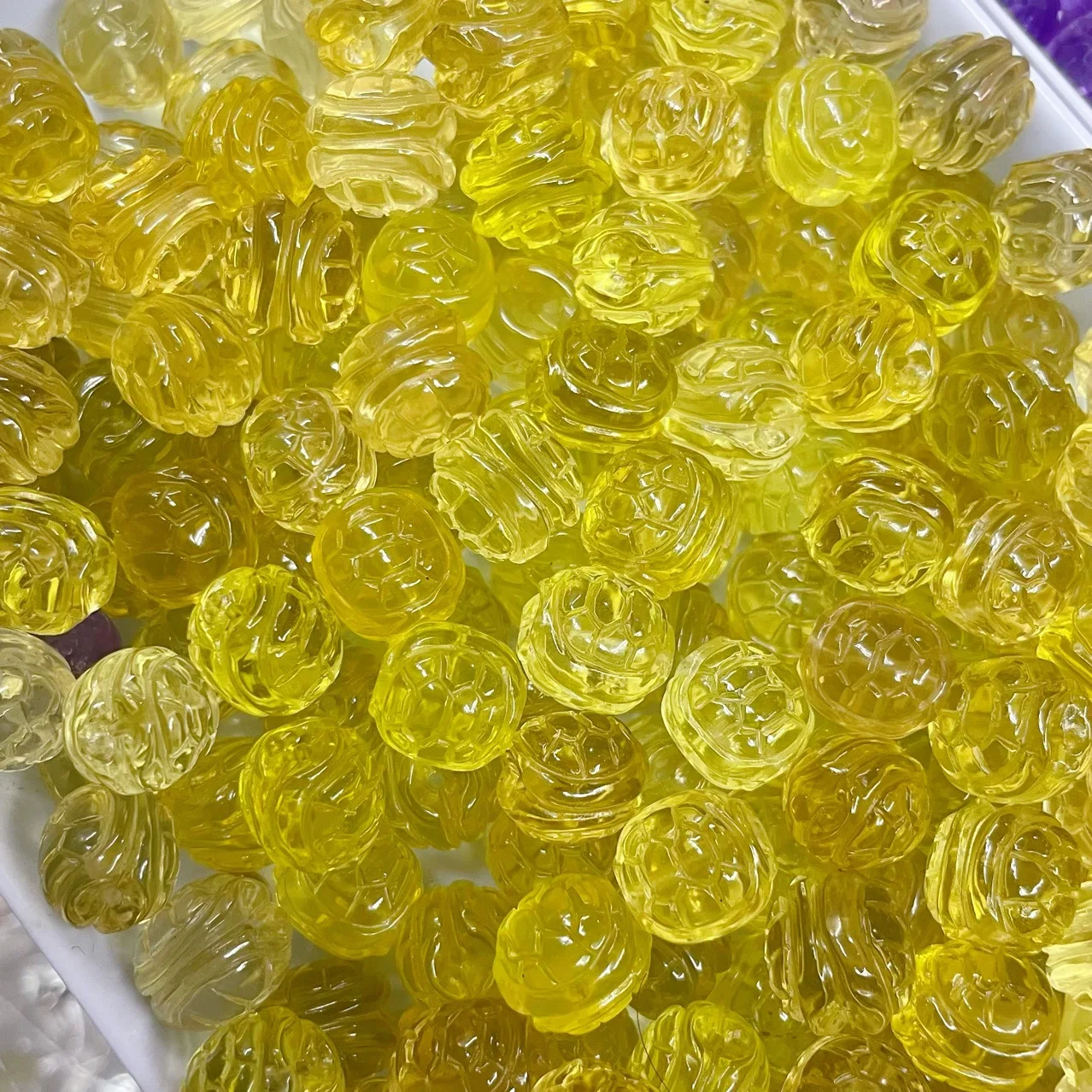 

Бусины из натурального камня и цитрина, 10 шт.