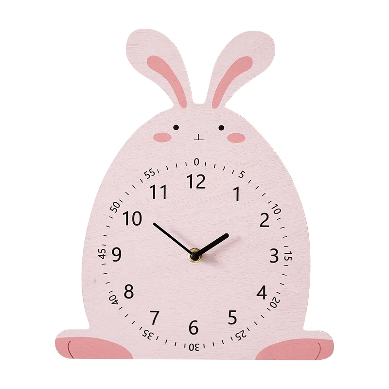 Деревянные милые настенные часы бесшумные художественные для гостиной детской