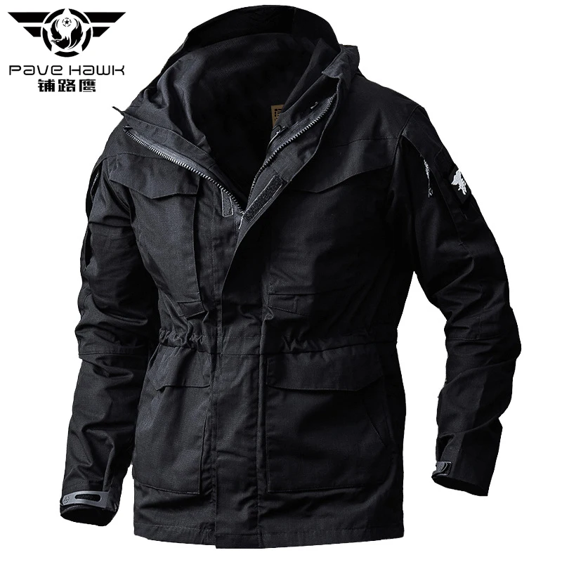 Winter Fleece liner And M65 Tactical Trench Men Coat Army Military Waterproof Coats Hoodie Windbreaker Outerwear Spring Clothes