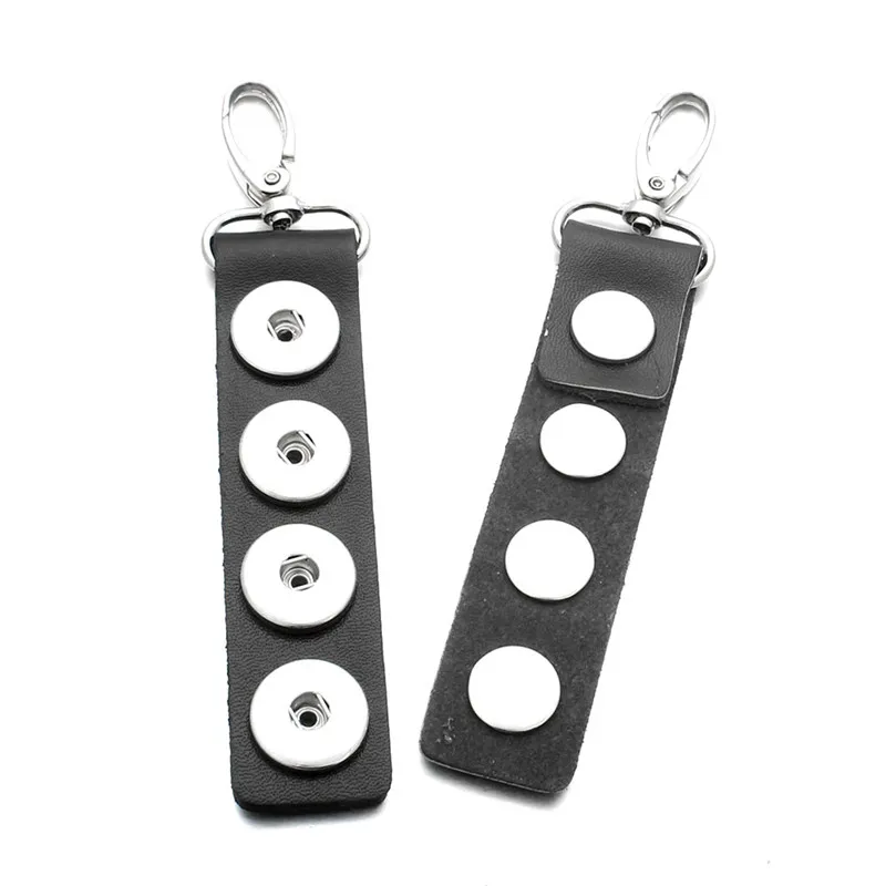 Новинка ювелирное изделие 18 мм 4 кнопки брелок для ключей с кнопками кожаные
